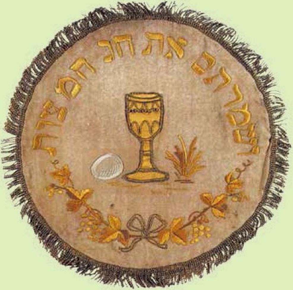 תמונה של כיסוי למצות משנת 1900